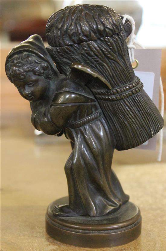 Small bronze of a cupid